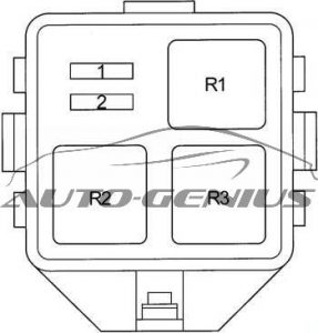 Toyota Echo Verso - fuse box diagram - additional fuse box