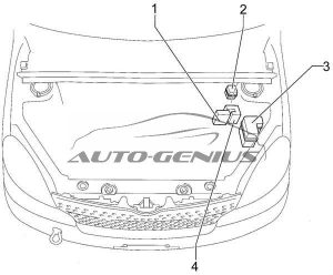 Toyota Echo Verso - fuse box diagram - engine compartment