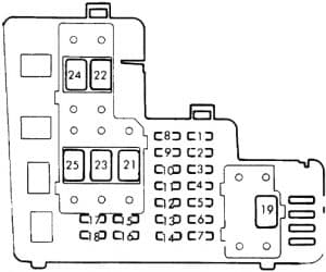 Honda Accrod - fuse box diagram - engine compartment