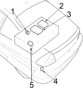 Honda Insight - fuse box diagram - engine compartment