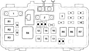 Honda Insight - fuse box diagram - engine compartment fuse box