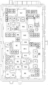 Saab 9-5 - fuse box diagram - engine compartment