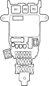 Honda Accord - fuse box diagram - passenger compartment fuse box