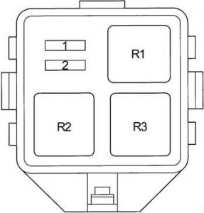 Toyota Echo - fuse box diagram - additional fuse box