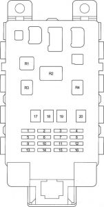 Toyota Echo - fuse box diagram - passenger compartment fuse box