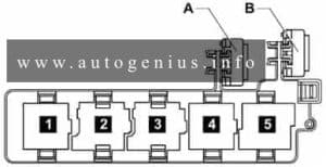 Volkswagen Jetta (V, Type 1K; 2005 - 2010)- fuse and relay box diagram - dash panel