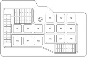 BMW Z3 - fuse box diagram - front power distribution box