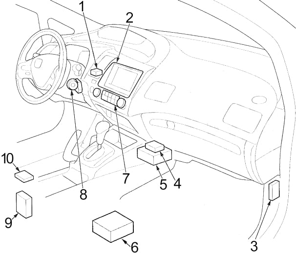 Honda Civic (2006 - 2011) - fuse box diagram - Auto Genius