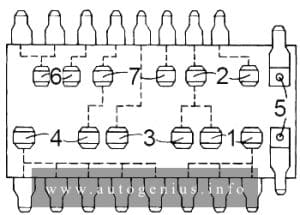 AMC Hornet (1970 - 1977) - fuse and relay box diagram