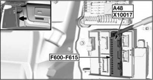 BMW X6 (E71, E72) - fuse box diagram - luggage comaprtment (ActiveHybrid)