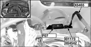 BMW X6 - fuse box diagram - engine comaprtment fuse holder (N54)