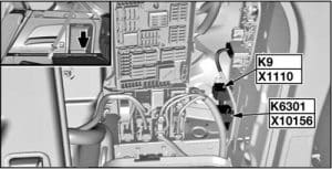 BMW X6 - fuse box diagram - relay - fuel pump relay - K6301