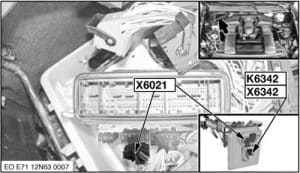 BMW X6 - fuse box diagram - relay quantity control valves relay - K6342