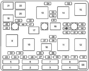 Chevrolet Malibu - fuse box diagram - engine compartment