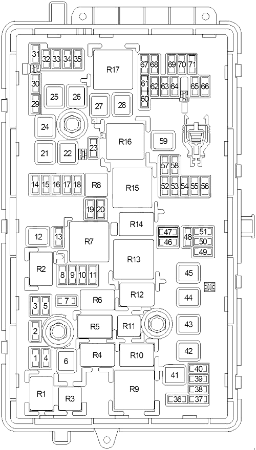 Chevrolet Malibu (2013 - 2015) - fuse box diagram - Auto Genius