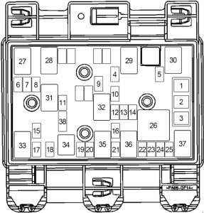 Chevrolet Malibu - fuse box diagram - luggage compartment