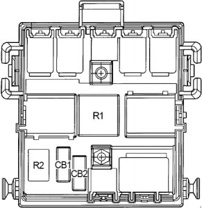 Chevrolet Silverado - fuse box diagram - passenger compartment relay