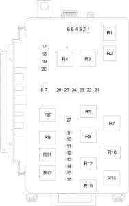 Chrysler 300/300M - fuse box diagram - engine compartment