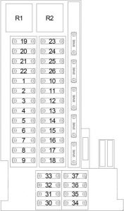 Chrysler Crossfire - fuse box diagram - engine compartment