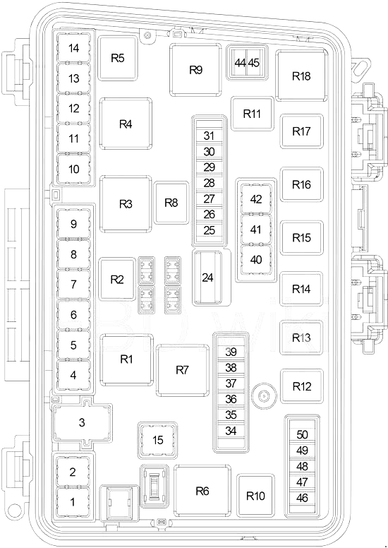 Chrysler Pacifica (2004 - 2008) - fuse box diagram - Auto Genius