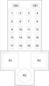 Chrysler PT Cruiser - fuse box diagram - passenger compartment