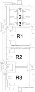 Dodge Charger - fuse box diagram - relay box (diesel)