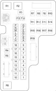 Dodge Dakota - fuse box diagram - engine  compartment