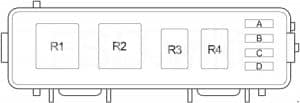 Dodge Dakota - fuse box diagram - engine relay box