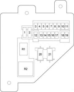 Dodge Dakota - fuse box diagram - passenger compartment