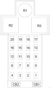 Dodge Neon - fuse box diagram - passenger compartment