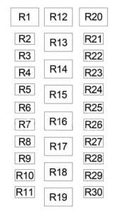 Dodge Sprinter - fuse diagram - relay box