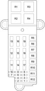 Dodge Stratus - fuse box diagram - engine  compartment