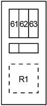 Infiniti EX35 - fuse box diagram - engine compartment box 3