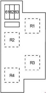 Infiniti EX35 - fuse box diagram - engine compartment box 3