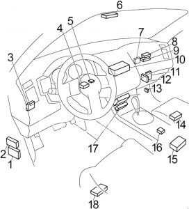 Infiniti FX35 - fuse box diagram - passenger compartment