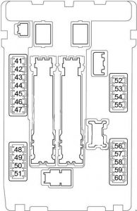 Infiniti QX50 - fuse box diagram - engine compartment box 1