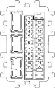 Infiniti QX50 - fuse box diagram - passenger compartment