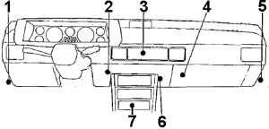 Plymouth Conquest - 1983 - 1989 - fuse box diagram - relay location