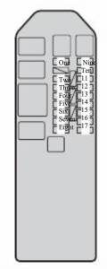 Toyota Passo - fuse box diagram - foot passenger seat