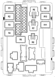 Infiniti FX45 - fuse box diagram - engine compartment fuse box no. 1