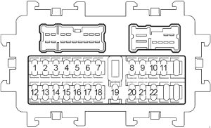 Infiniti FX45 - fuse box diagram - passenger compartment fuse box
