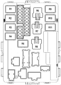 Infiniti M35 - fuse box diagram - engine compartment box no. 1