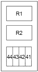 Infiniti M45 - fuse box diagram - engine compartment box no. 3
