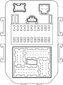 Infiniti M45 - fuse box diagram - passenger compartment box no. 1