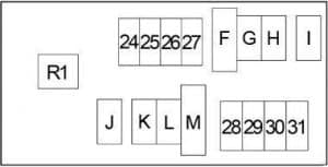 Infiniti QX 56 - fuse box diagram - engine compartment fuse box no. 2