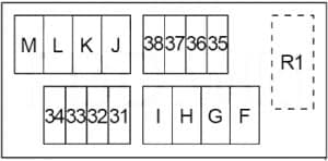 Infiniti  QX56 - fuse box diagram - engine compartment box no. 2