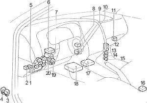 Infiniti G20 - fuse box diagram - passenger compartment