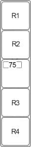 Infiniti JX35 - fuse box diagram - engine compartment relay box no. 2