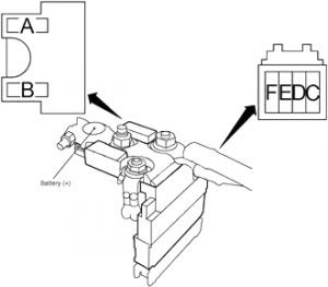 Infiniti Q50 - fuse box diagram - fusible link block