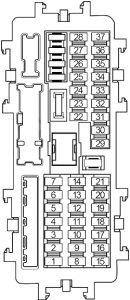 Infiniti Q50 - fuse box diagram - passenger compartment fuse box